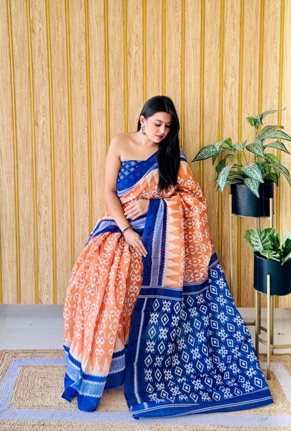 Designer Chic Linen Sarees - Image 13