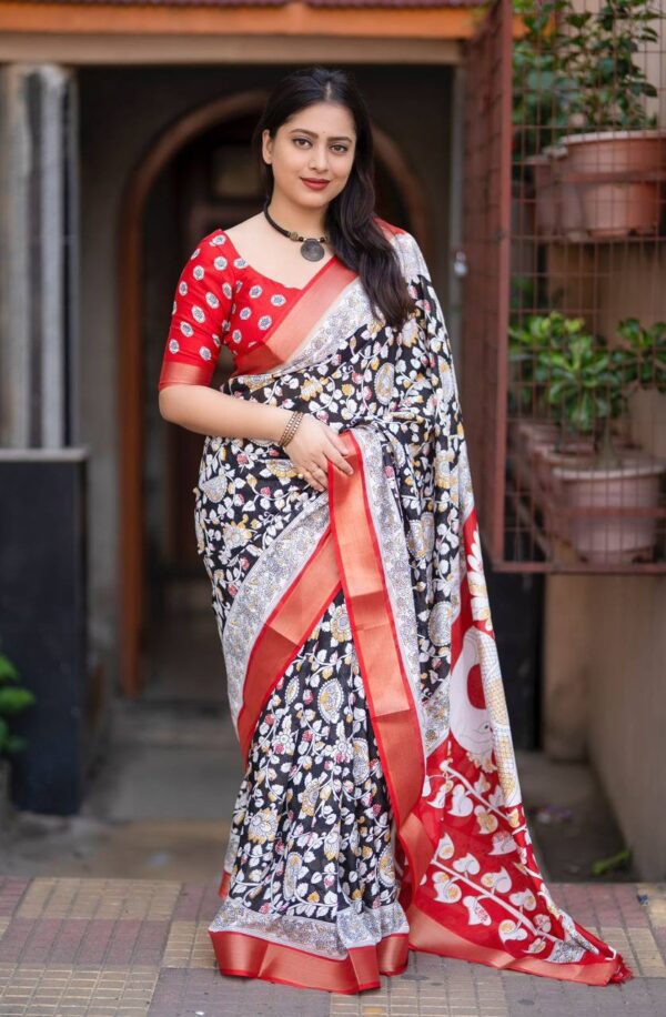 Designer Kalamkari Sarees - Image 3