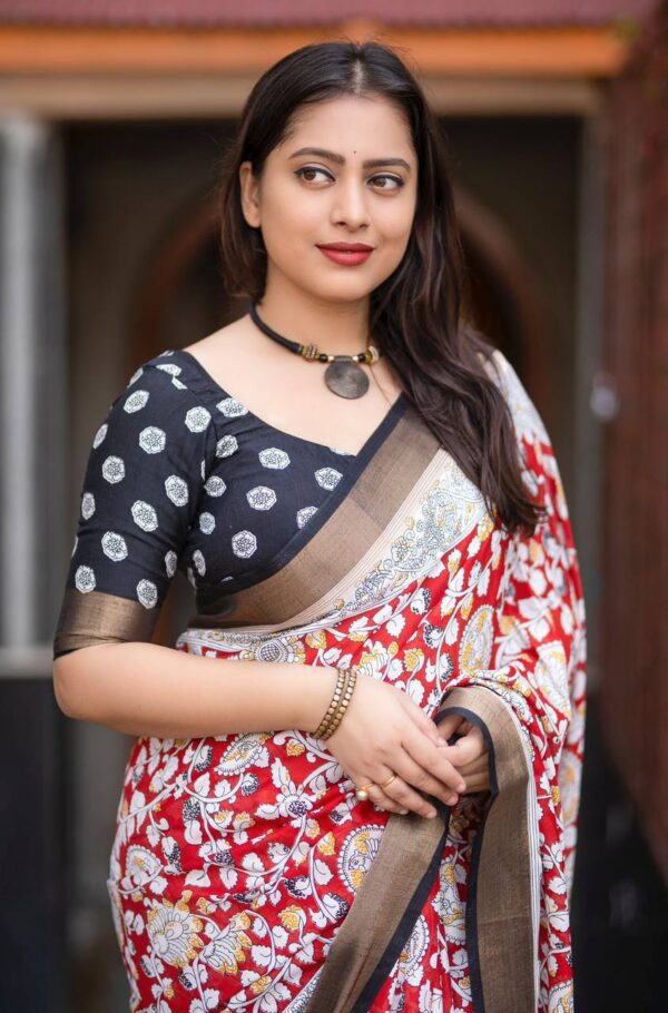 Designer Kalamkari Sarees - Image 4
