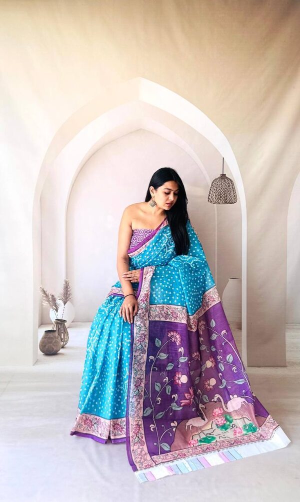 Designer Kalamkari Sarees - Image 4