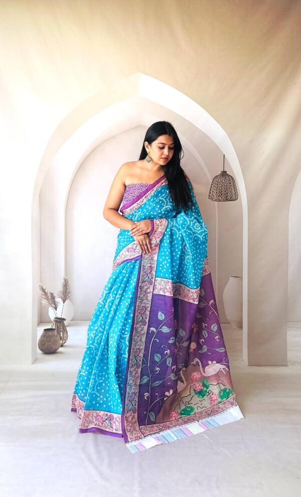 Designer Kalamkari Sarees - Image 5