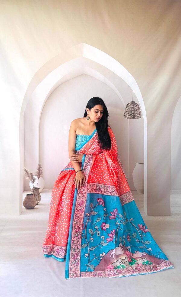 Designer Kalamkari Sarees - Image 6