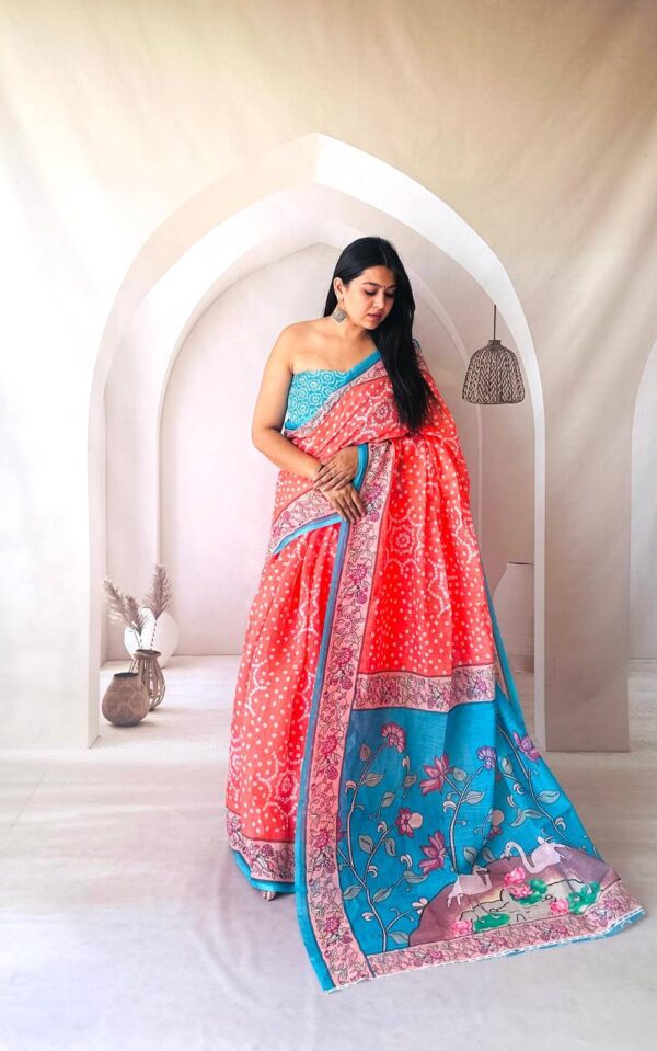 Designer Kalamkari Sarees - Image 7