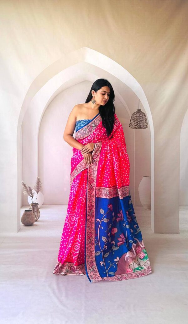 Designer Kalamkari Sarees - Image 9
