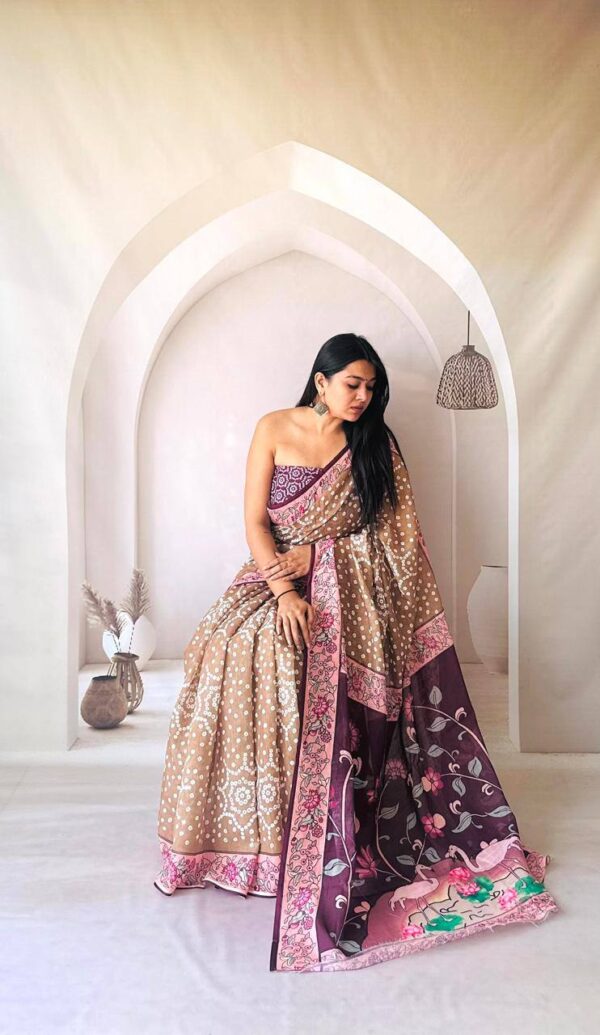 Designer Kalamkari Sarees - Image 10
