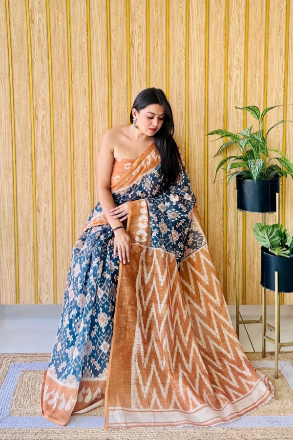 Designer Linen Sarees - Image 12