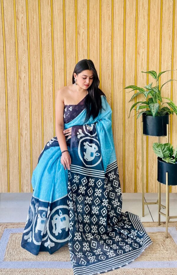 Designer Linen Sarees - Image 15