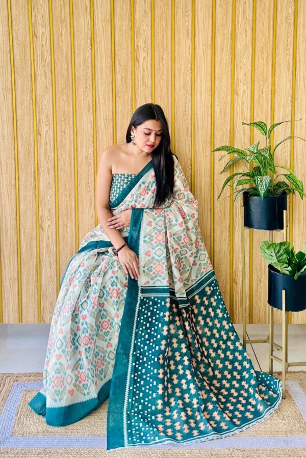 Designer Linen Sarees - Image 6