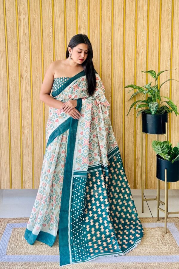 Designer Linen Sarees - Image 7