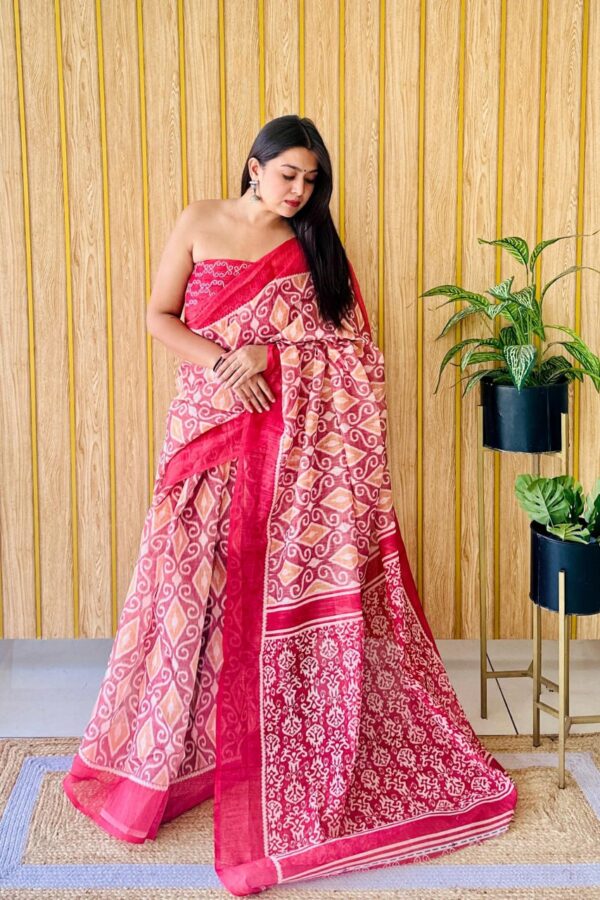 Designer Linen Sarees - Image 8