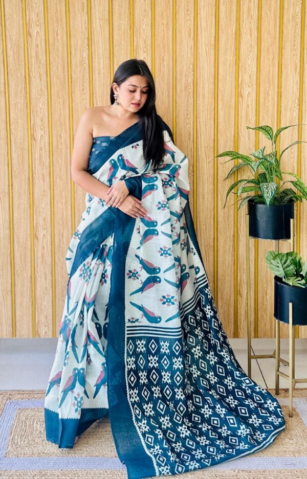 Designer Linen Sarees