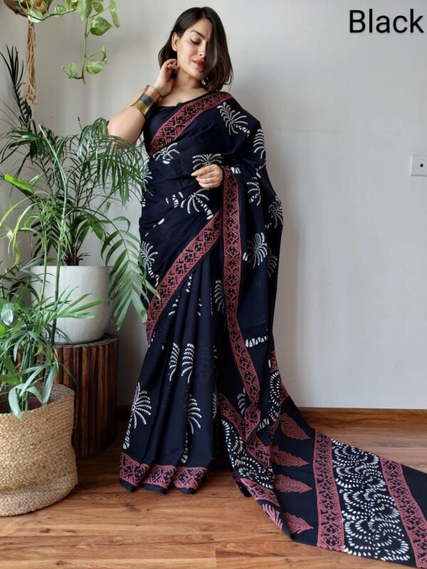 Designer Chic Linen Sarees - Image 5