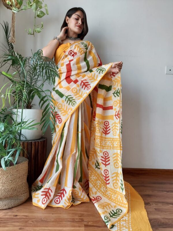 Designer Chic Linen Sarees - Image 8