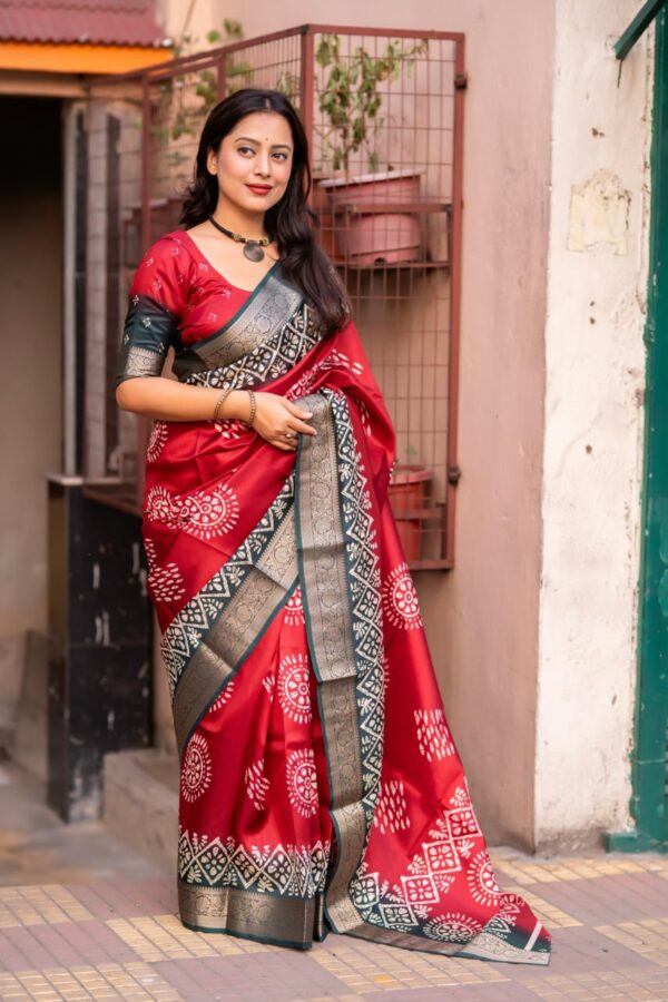 Designer Cotton Crape Sarees - Image 11