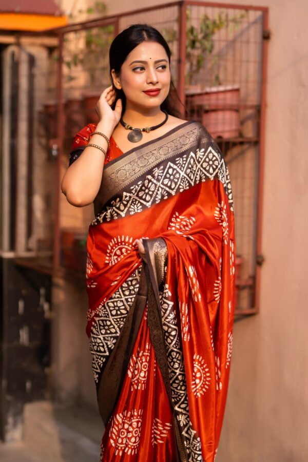 Designer Cotton Crape Sarees - Image 5