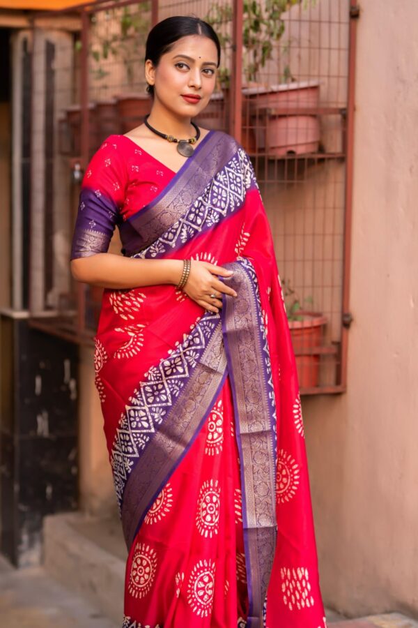 Designer Cotton Crape Sarees - Image 6