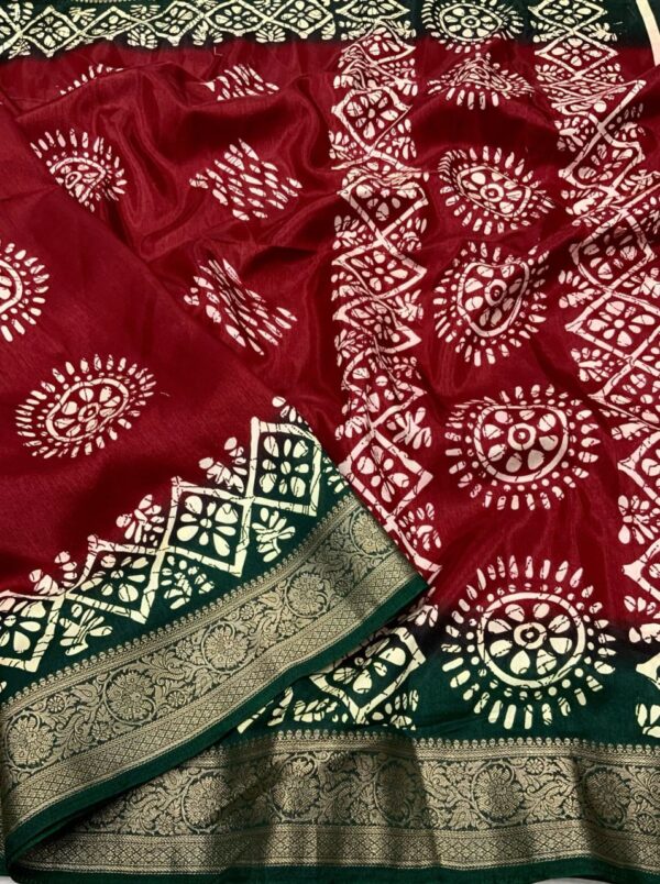 Designer Cotton Crape Sarees - Image 14