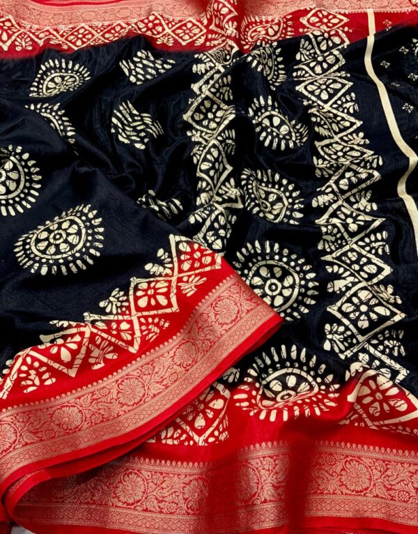 Designer Cotton Crape Sarees - Image 13