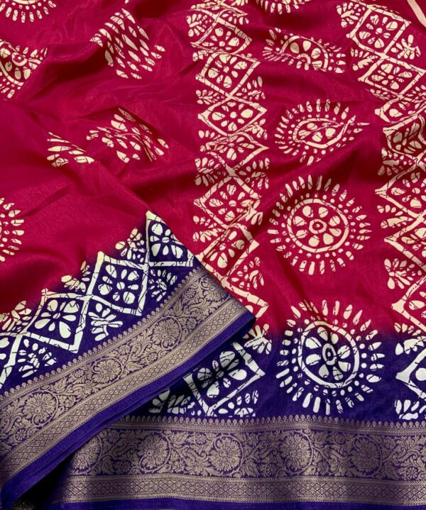Designer Cotton Crape Sarees - Image 12