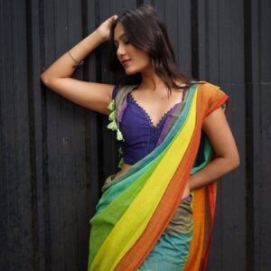 Designer Linen Sarees