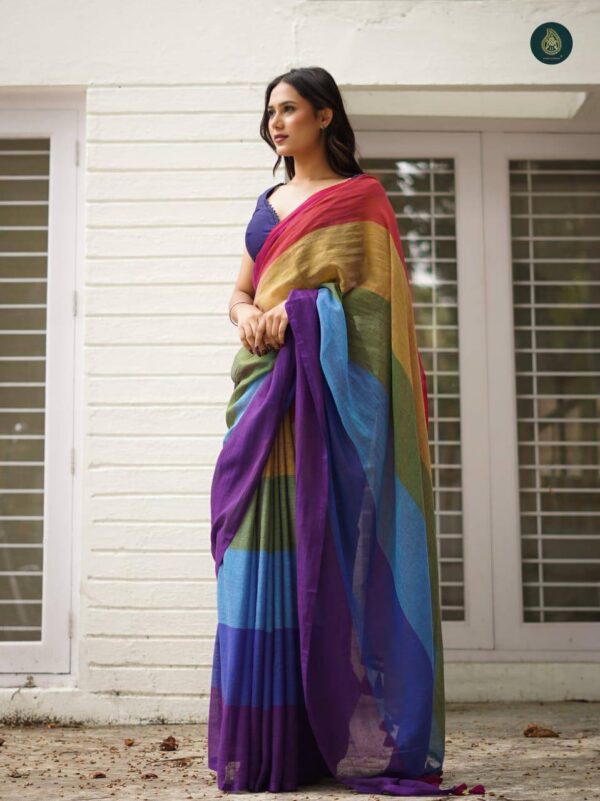 Designer Linen Sarees - Image 6