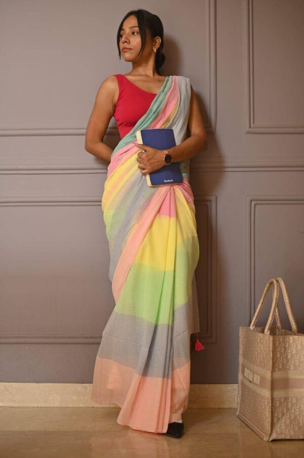 Designer Linen Sarees - Image 8