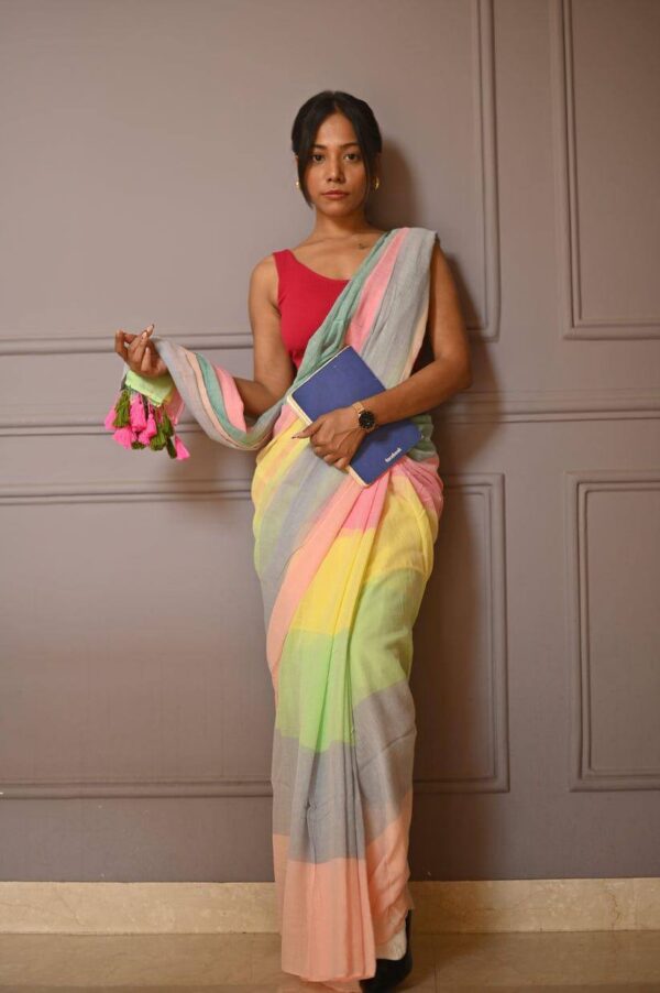 Designer Linen Sarees - Image 9
