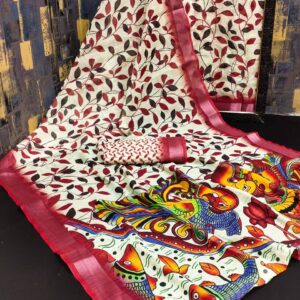 Designer Linen Cotton Sarees