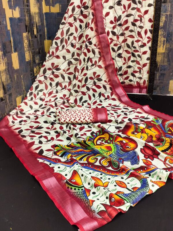 Designer Linen Cotton Sarees