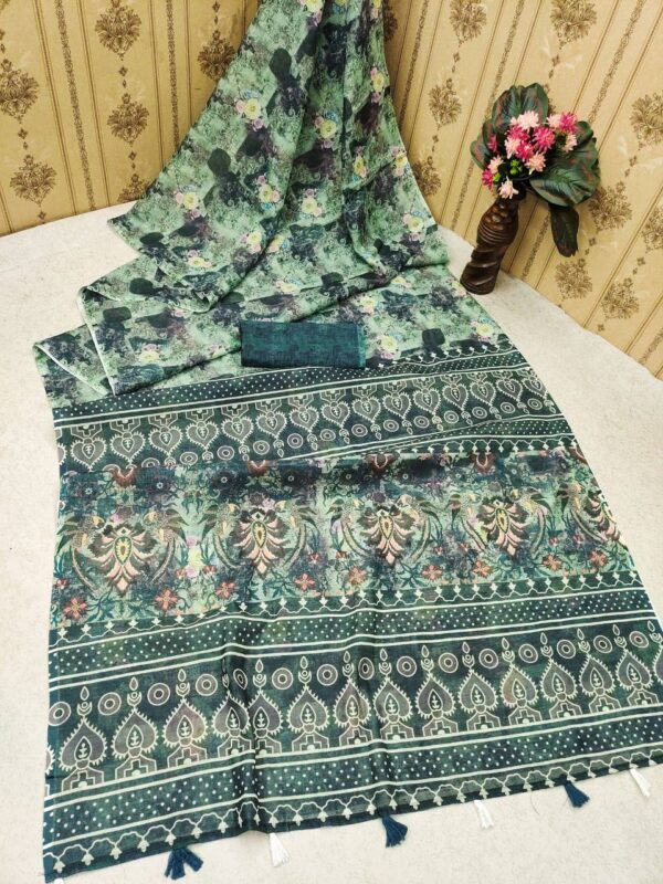 Designer Linen Silk Cotton Sarees