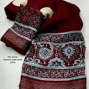 Designer Ajrakh Print Sarees