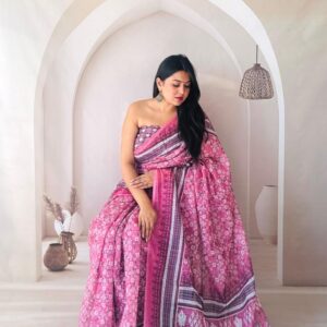 Designer Linen Cotton Sarees