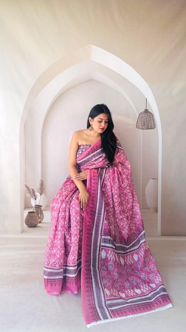 Designer Linen Cotton Sarees