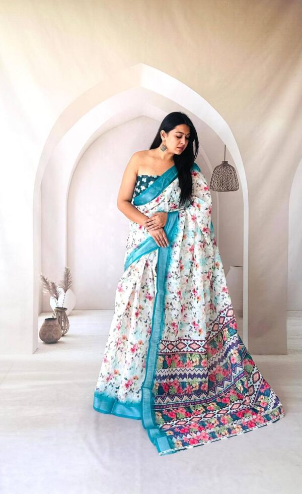 Designer Linen Sarees - Image 14