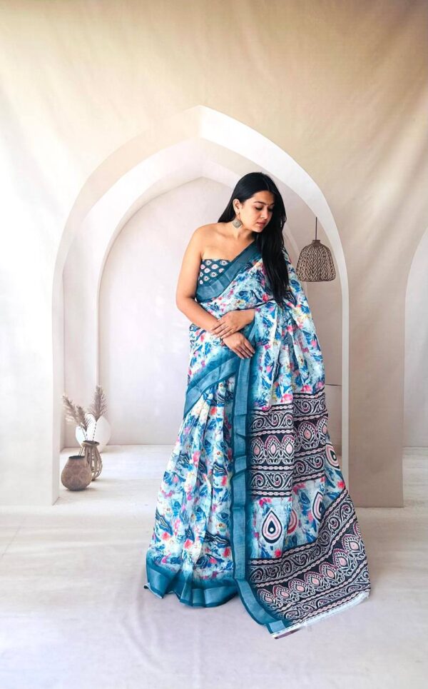 Designer Linen Sarees