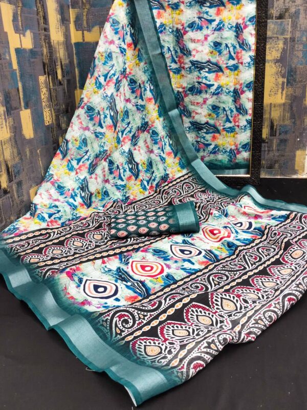 Designer Linen Sarees - Image 6