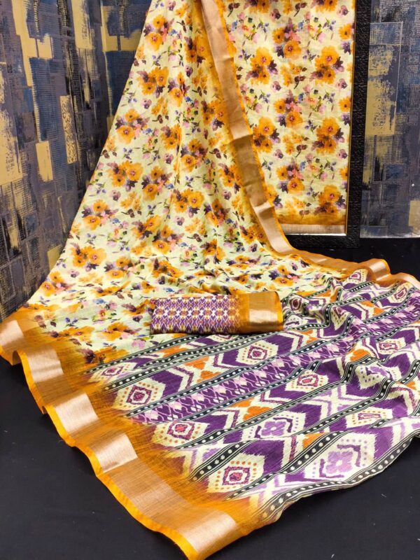 Designer Linen Sarees - Image 3