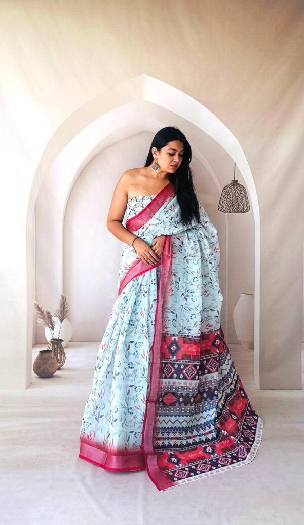 Designer Linen Sarees - Image 16