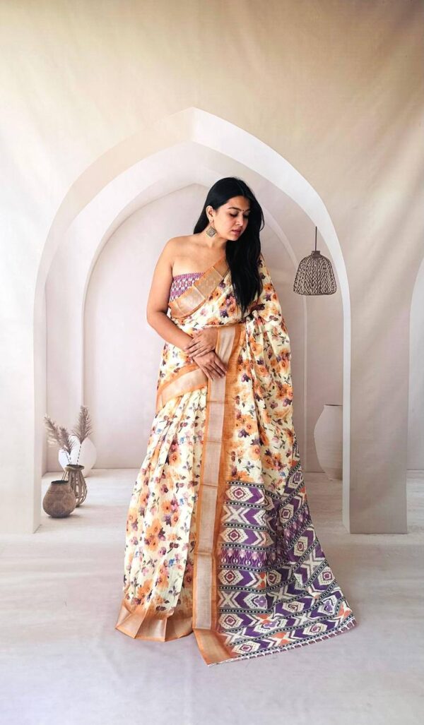 Designer Linen Sarees - Image 11