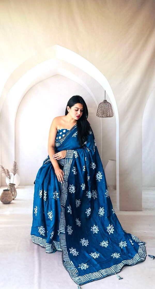 Designer Batik Print Sarees - Image 12
