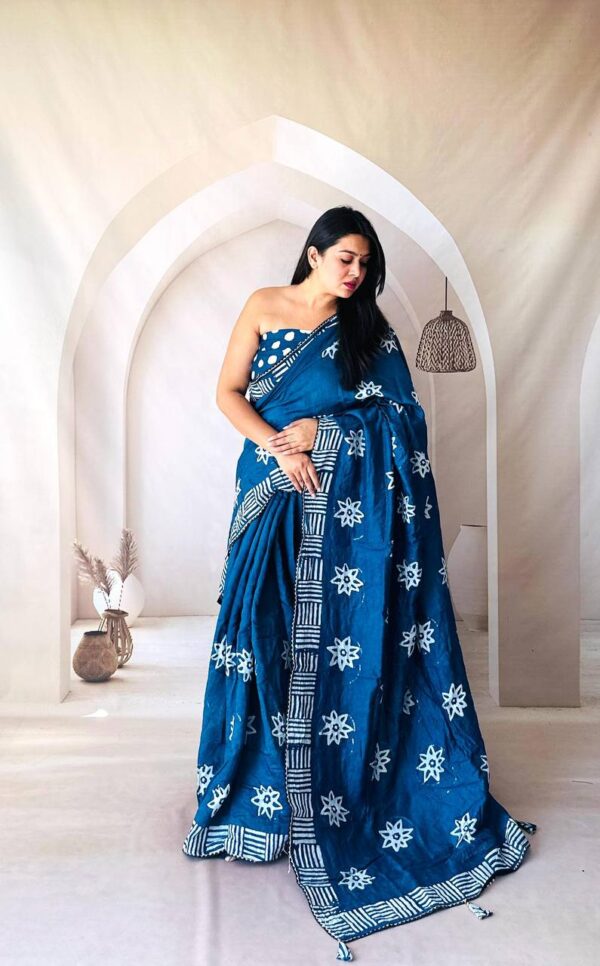 Designer Batik Print Sarees