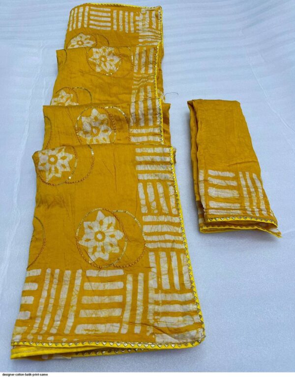 Designer Batik Print Sarees - Image 5